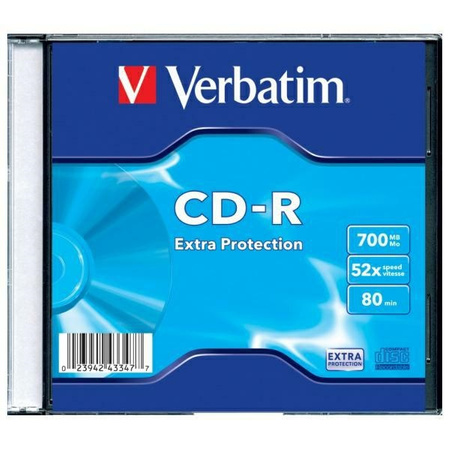 Verbatim Płyta CD-R 700MB 52x Extra       Protection biały/white 1szt 43347