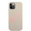 Guess GUHCP12MLSVSGP iPhone 12/12 Pro 6,1" szaro różowy/grey pink hardcase Silicone Vintage