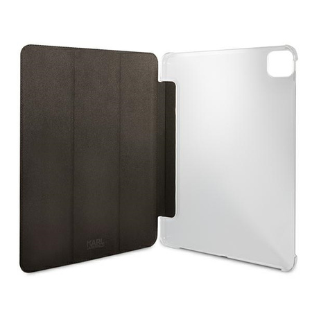 Original Handyhülle IPAD PRO 11" 2021 Karl Lagerfeld Book Cover Saffiano Karl Iconic (KLFC11OKMK) schwarz