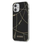 Guess GUHCP12SPCUCHBK iPhone 12 mini czarny/black hardcase Gold Chain Collection