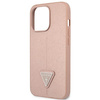 Original Handyhülle IPHONE 14 PRO MAX Guess Hardcase Saffianotriangle Logo (GUHCP14XPSATLP) rosa