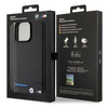 Etui BMW Leather Carbon na iPhone 15 Pro Max - czarne