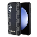 DKNY DKHMS24MPCPVSLK S24+ S926 czarny/black hardcase Leather Checkered Mono Pattern MagSafe