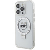 Karl Lagerfeld KLHMP15LHMRSCHH iPhone 15 Pro 6.1&quot; white/white hardcase Ring Stand Choupette Head MagSafe