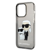 Karl Lagerfeld IML Glitter NFT Karl & Choupette - Etui iPhone 14 Pro Max (czarny)