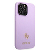 Original Case IPHONE 13 PRO MAX Guess Hardcase Saffiano 4G Small Metal Logo purple