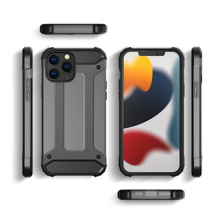 Hybrid Armor pancerne hybrydowe etui pokrowiec iPhone 13 Pro Max niebieski