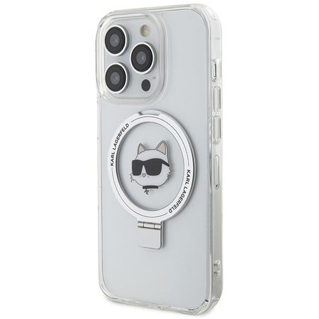 Karl Lagerfeld KLHMP15XHMRSCHH iPhone 15 Pro Max 6.7&quot; white/white hardcase Ring Stand Choupette Head MagSafe