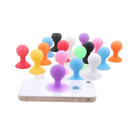 Phone holder with a round head - white