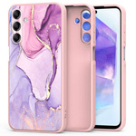 Etui SAMSUNG GALAXY A55 5G Tech-Protect Icon Marble różowe