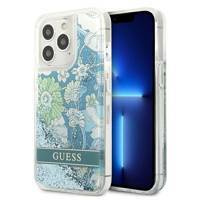 Guess GUHCP13LLFLSN iPhone 13 Pro / 13 6.1 &quot;grün / grünes Hardcase Flower Liquid Glitter