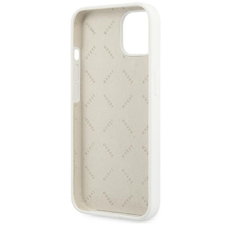 Guess GUHCP13SLS4GGWH iPhone 13 mini 5.4 &quot;white / white hard case Silicone 4G Logo