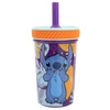 Disney Stitch - Nieprzewracalny kubek Dropsafe z silikonową słomką z kolekcji Aloha 370 ml