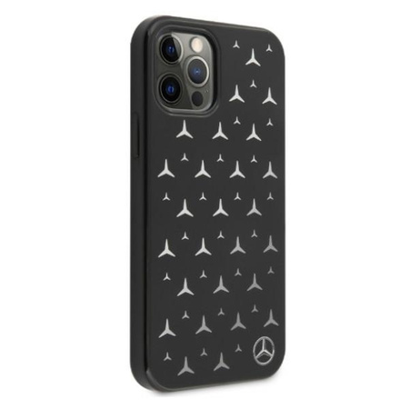 Mercedes MEHCP12LESPBK iPhone 12 Pro Max 6,7" czarny/black hardcase Silver Stars Pattern