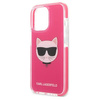 Oryginalne Etui IPHONE 13 PRO Karl Lagerfeld Hardcase Choupette Head (KLHCP13LTPECPI) różowe