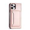 Magnet Card Case for iPhone 12 cover card wallet card stand pink