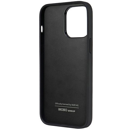 Audi Kunstleder iPhone 14 Pro Max 6,7&quot; schwarz/schwarz Hardcase AU-TPUPPCIP14PM-TT/D1-BK