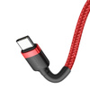 Baseus Cafule Cable wytrzymały nylonowy kabel przewód USB-C PD / USB-C PD PD2.0 60W 20V 3A QC3.0 2M czerwony (CATKLF-H09)