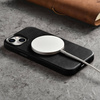 iCarer Case Leather genuine leather case for iPhone 14 Plus schwarz (WMI14220703-BK) (MagSafe compatible)