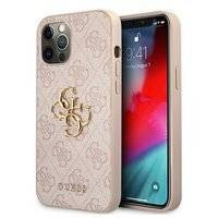 Guess GUHCP12M4GMGPI iPhone 12/12 Pro 6,1" różowy/pink hardcase 4G Big Metal Logo