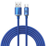 Baseus Crystal Shine Series Fast Charging Data Cable USB to Type-C 100W 2m Blue