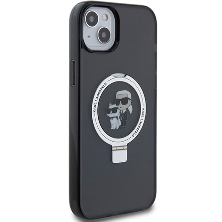 Karl Lagerfeld KLHMP15MHMRSKCK iPhone 15 Plus 6.7&quot;black/black hardcase Ring Stand Karl&amp;Choupette MagSafe