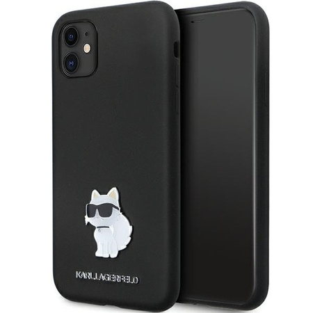 Karl Lagerfeld nakładka do iPhone 11 KLHCN61SMHCNPK czarna HC Silicone C Metal Pin