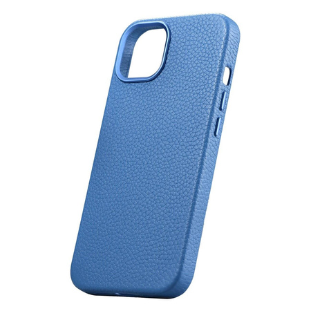 iCarer Litchi Premium Leather Case iPhone 14 Magnetic Leather Case with MagSafe light blue (WMI14220709-LB)