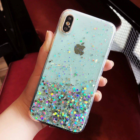 Wozinsky Star Glitter błyszczące etui pokrowiec z brokatem Samsung Galaxy S21+ 5G (S21 Plus 5G) czarny