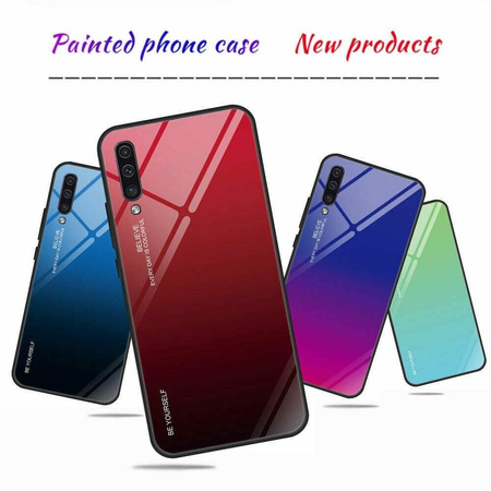 Etui Szklane Glass case Gradient IPHONE 11 PRO czarno-niebieskie