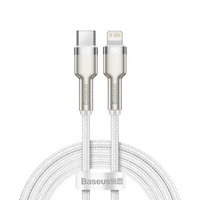 Baseus Cafule Metal Data kabel USB Typ C - Lightning 20 W Power Delivery 1 m biały (CATLJK-A02)