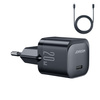 Mini-USB-C-Ladegerät 20 W PD mit USB-C-Kabel – Lightning Joyroom JR-TCF02 | Schwarz