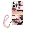 Guess nakładka do iPhone 13 Pro Max 6,7&quot; GUHCP13XKCABPI różowy hard case Camo Strap Collection