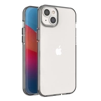 Spring Case etui iPhone 14 Plus silikonowy pokrowiec z ramką czarne