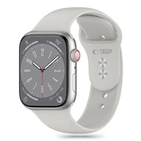 Tech-Protect Silicone Strap for Apple Watch 4 / 5 / 6 / 7 / 8 / 9 / SE (38 / 40 / 41 mm) - Light Gray