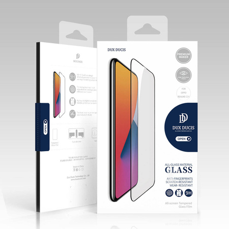 Dux Ducis 9D Tempered Glass 9H Durable Full Screen Tempered Glass with Realme C31 frame black (case friendly)