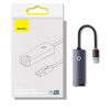 Baseus Lite Series zewnętrzna karta sieciowa USB-A - RJ-45 1Gbps (1000Mbps) szary (WKQX000113)