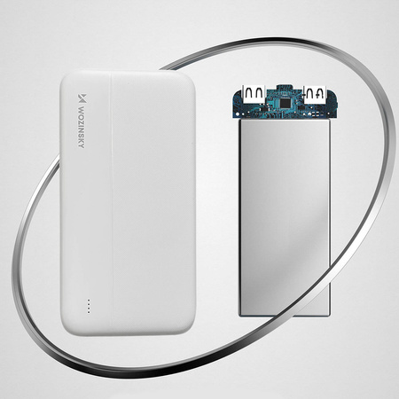 Wozinsky Powerbank 10000mAh 2 x USB weiß (WPBWE1)