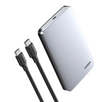 Ugreen CM300 70499 Schacht für 2,5&#39;&#39; SATA 3.0 6Gbit/s Festplatte – Grau + USB-C – USB-C-Kabel 0,5 m