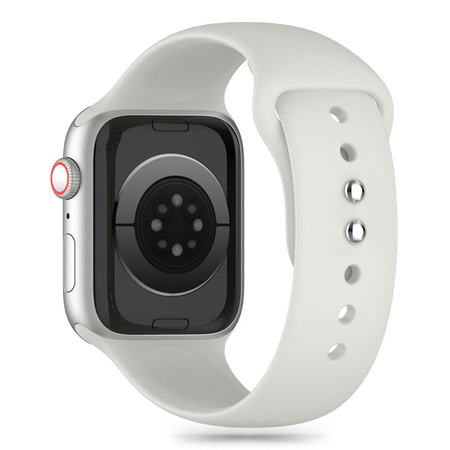 Tech-Protect Silikonarmband für Apple Watch 4/5/6/7/8/9/SE/Ultra 1/2 (42/44/45/49 mm) – Hellgrau