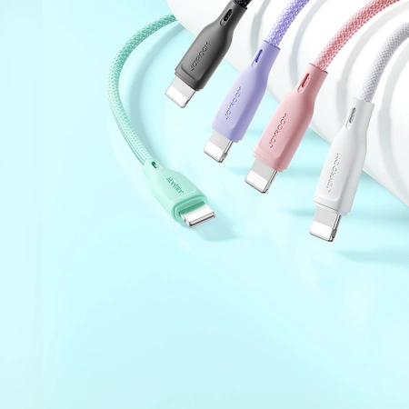 Joyroom Multi-Color Series SA34-AL3 USB-A / Lightning 3A-Kabel 1 m – Rosa