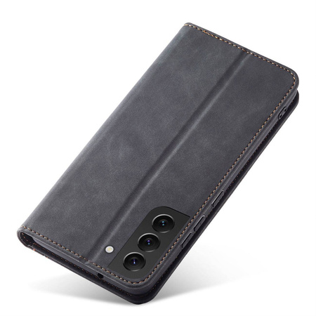 Magnet Fancy Case für Samsung Galaxy S23 Ultra Flip Cover Wallet Stand schwarz