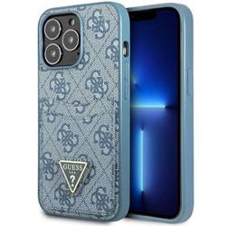 Case IPHONE 13 PRO Guess Hardcase 4G Triangle Logo Cardslot (GUHCP13LP4TPB) blue