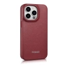 iCarer CE Premium Leather Folio Case iPhone 14 Pro Max Magnetic Flip Cover MagSafe Red (WMI14220716-RD)