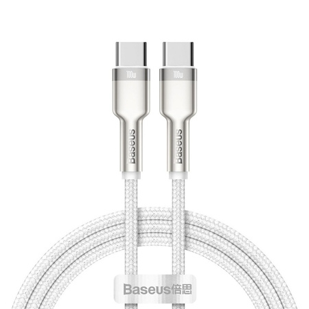 Baseus Cafule Series Metal Data Cable Type-C to Type-C 100W 1m White