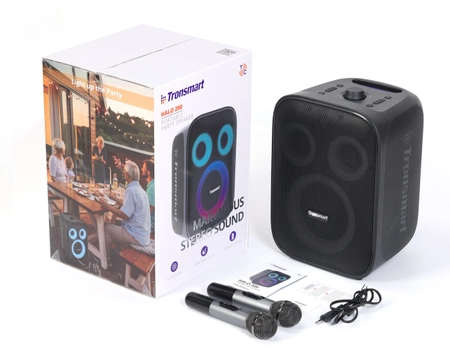 Tronsmart Halo 200 120W wireless speaker + 2 microphones - black