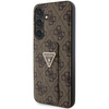 Etui Guess Grip Stand 4G Triangle Strass na Samsung Galaxy S24 - brązowe