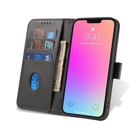 Etui z klapką i portfelem Magnet Case do Tecno Spark 10 Pro - czarne