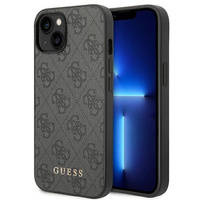 Guess GUHCP14SG4GFGR iPhone 14 6.1 &quot;gray / gray hard case 4G Metal Gold Logo