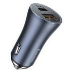 Baseus Golden Contactor Pro Dual Quick Charger Car Charger U+C 40W Dark Gray